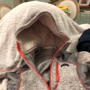 Little girls jacket with a hood